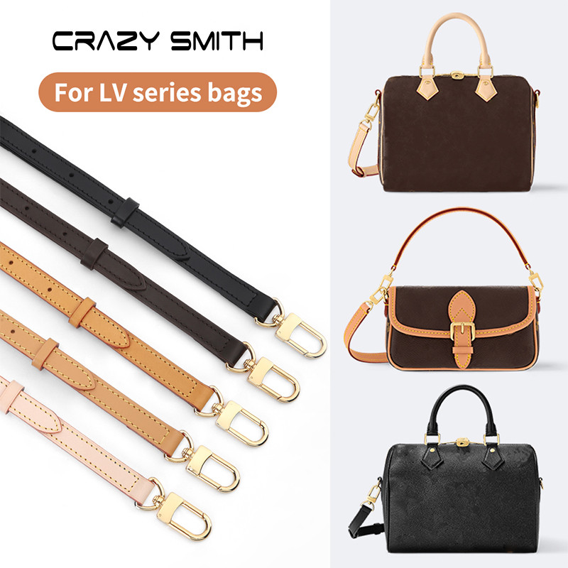 CRAZYSMITH สายสะพายหนังแท้สำหรับ LV Speedy Diane Saumur Boulogne Series กระเป๋าสายหนัง Vachetta สำหรับกระเป๋าสะพายข้าง