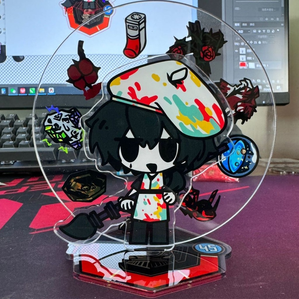 Yi Sang ของเล่นตัวเลขหมุนอะคริลิคขาตั้งอะนิเมะรุ่น Action Figure Limbus บริษัทเด็กเดสก์ท็อปเครื่องปร