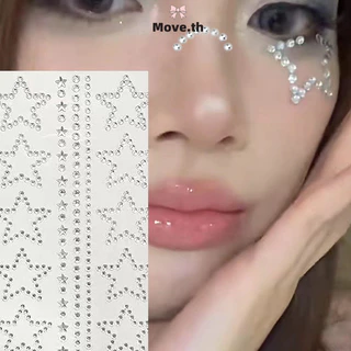 ในไทย-พร้อมส่ง✨ตกแต่งใบหน้าDIY 3Dสติกเกอร์รูปหัวใจดวงจันทร์เพชร สติกเกอร์เพชรแต่งหน้าสำหรับเด็ก เครื่องประดับแฟชั่น-Move