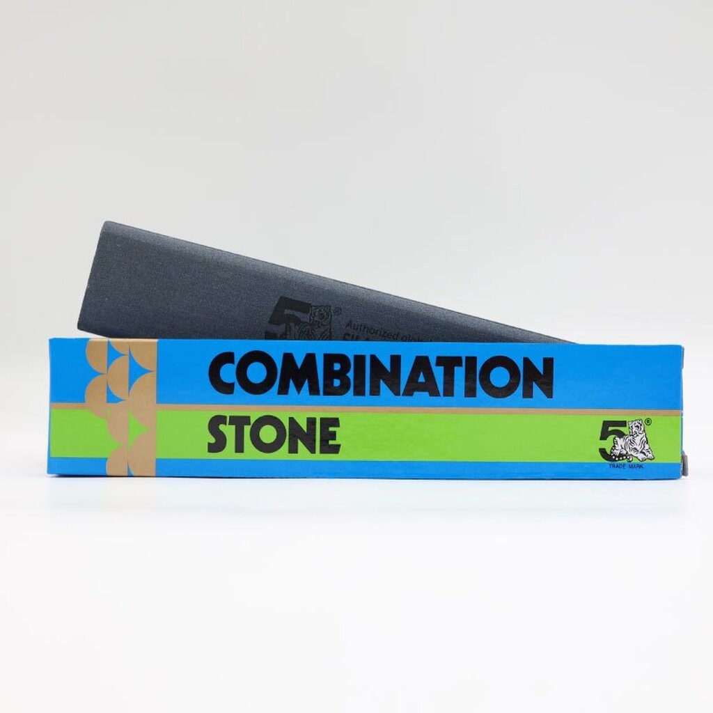 หินลับมีดกรีดยาง 5 เสือ (กล่องฟ้าทอง) 8 นิ้ว C #200 รับประกันแท้ 100%