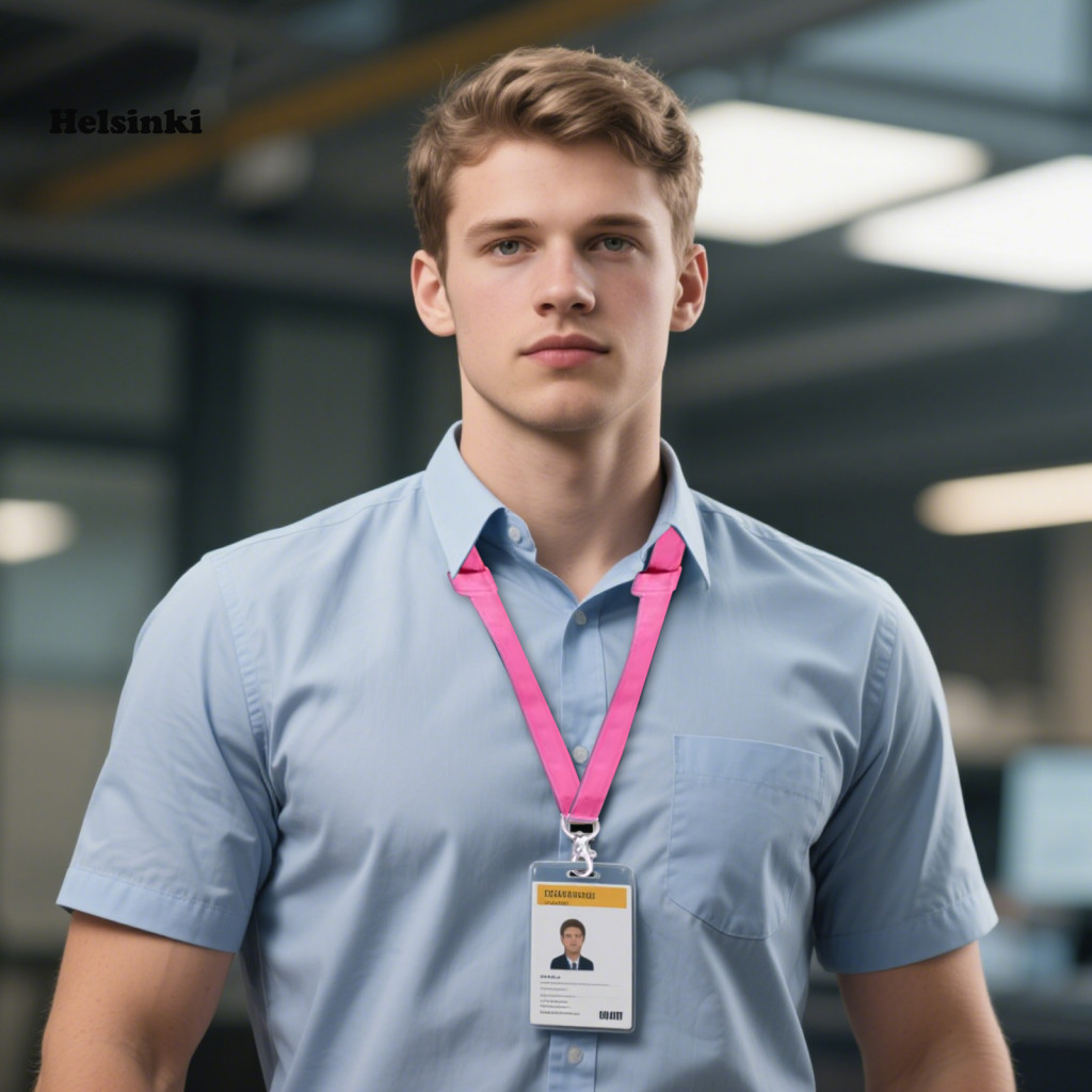 HLS ผ้าสบายสายคล้องคอ Id ป้ายผู้ถือสร้อยคอ 2 ชิ้นผ้าธรรมดาปากกา Lanyards พร้อมปากกาแว่นตาผู้ถือปฏิบั