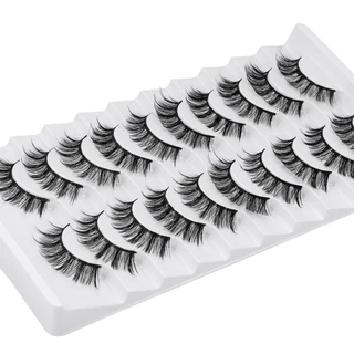 7TILOYSHOP ขนตาปลอม, Handmade Cruelty-free Faux Mink Lash, แฟชั่นผู้หญิง Natrual ยาวเต็มแถบขนตาปลอมขนตาขนตา