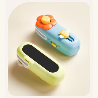 เครื่องซีลถุง ลายผึ้งดอกไม้ ชาร์จUSB พกพาสะดวก สำหรับ เก็บอาหาร ขนม ป้องกันความชื้น ใช้งานง่าย