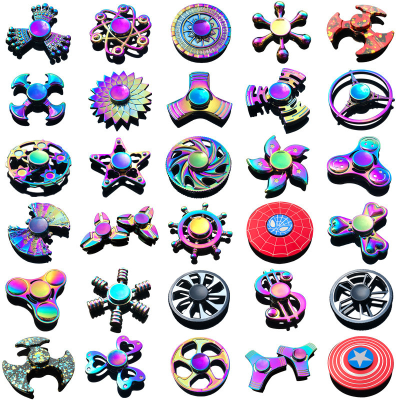 Cool Fidget Spinner TikTok ขายร้อน Hand Spinner ของเล่นโลหะผสม Decompression ของเล่น Finger Spinner