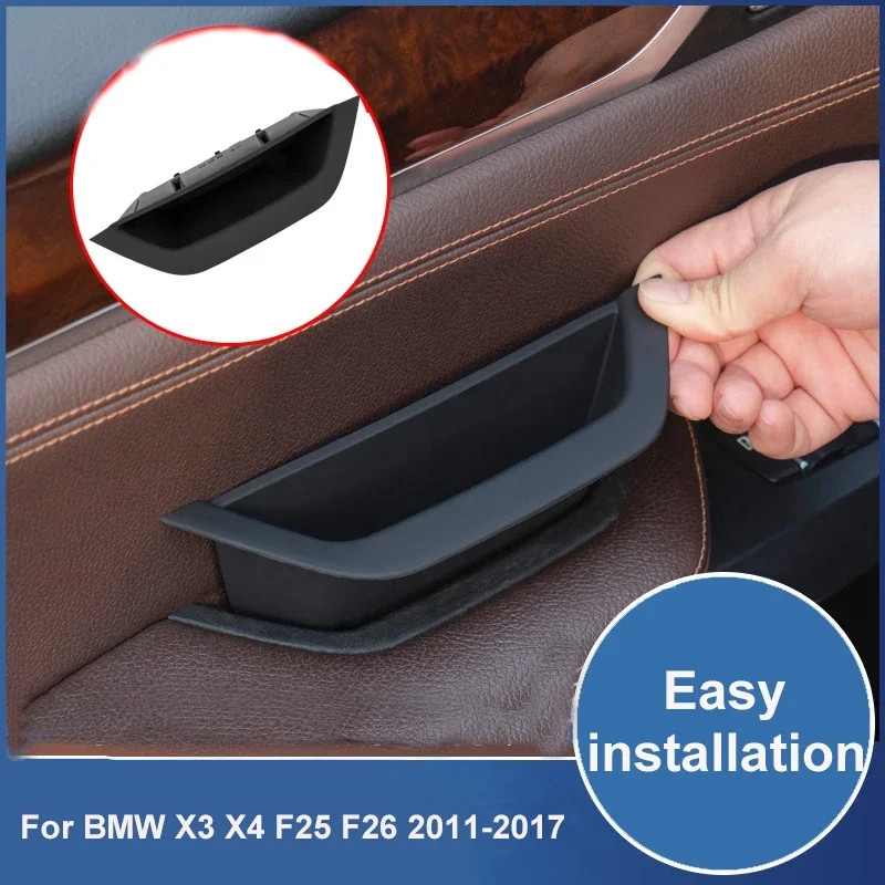 ไดร์เวอร์ภายในประตูดึง Handle Armrest แผงฝาครอบกล่องเก็บสําหรับ BMW X3 X4 F25 F26