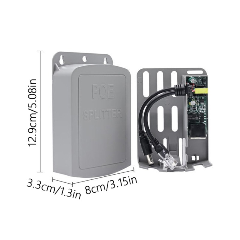 Bett Robusts Weatherproof PoE Splitter 48V ถึง 12V PoE Extender สําหรับกล้องรักษาความปลอดภัย
