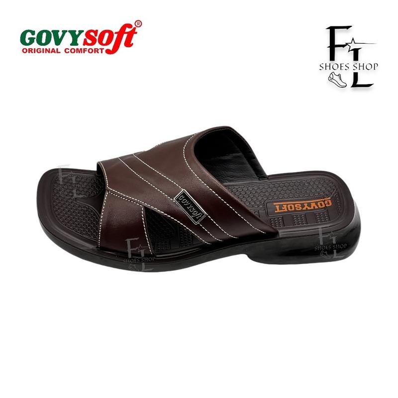 Govysoft PU รุ่น 3122 ဖိနပ် ယောက်ကျား  ခြေညှပ်ဖိနပ် ဖိနပ်အထူboy ဖိနပ်ထိုင်း รองเท้าแตะ รองเท้าแตะแบบสวม รองเท้าผู้ชาย