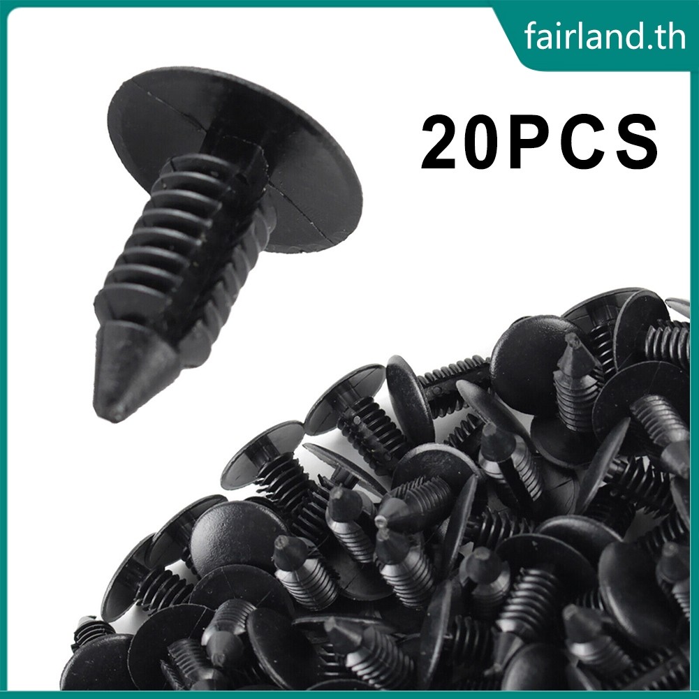 [FAIRLAND-TH] 20 ชิ้น 8 มิลลิเมตรคลิปรถ Fender กันชน Shield Retainer หมุดพลาสติก Push Pin