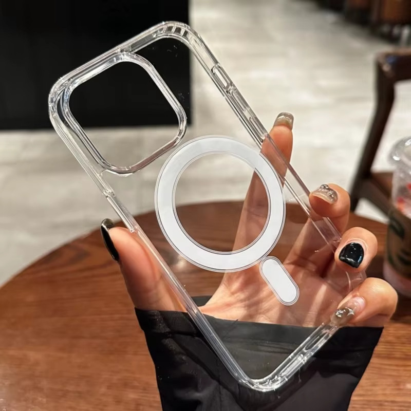 เคสชาร์จไร้สายแบบแม่เหล็ก For iPhone 17 Pro Max 16 Pro 15 14 13 12 11 Pro Max XR X XS Max 7 8 15 Plus กันกระแทกฝาหลัง