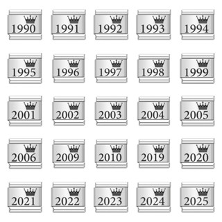 สร้อยข้อมือโมดูลอิตาลีลายปีมงกุฎ สร้อยข้อมือแกะสลักเลเซอร์เห…