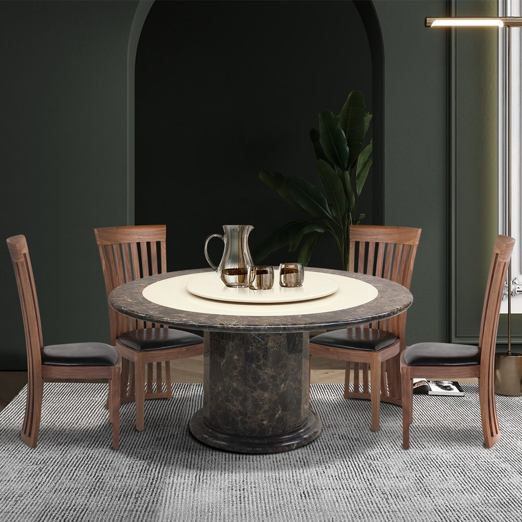 SB Design Square ชุดโต๊ะอาหาร รุ่น Firsttinum สีน้ำตาล  แบรนด์ SB FURNITURE