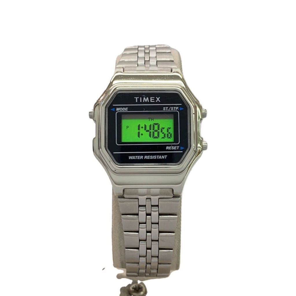 Timex นาฬิกาผู้หญิงควอตซ์อะนาล็อกสแตนเลส BLK SLV ส่งตรงจากญี่ปุ่นมือสอง
