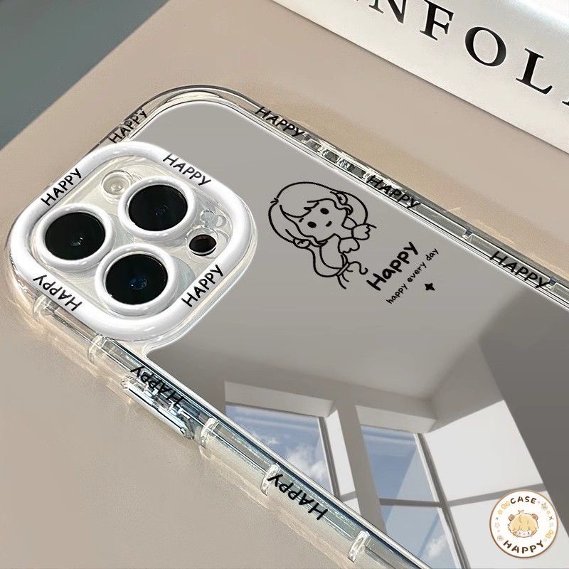 เด็กชายและเด็กหญิงแสนสุขแสนเรียบง่าย เคสiPhone 16 11 Pro Max 15 12 13 14 Pro Max 7Plus X XS XR Max 15 8 7 Plus SE 2020 - รูปที่ 3