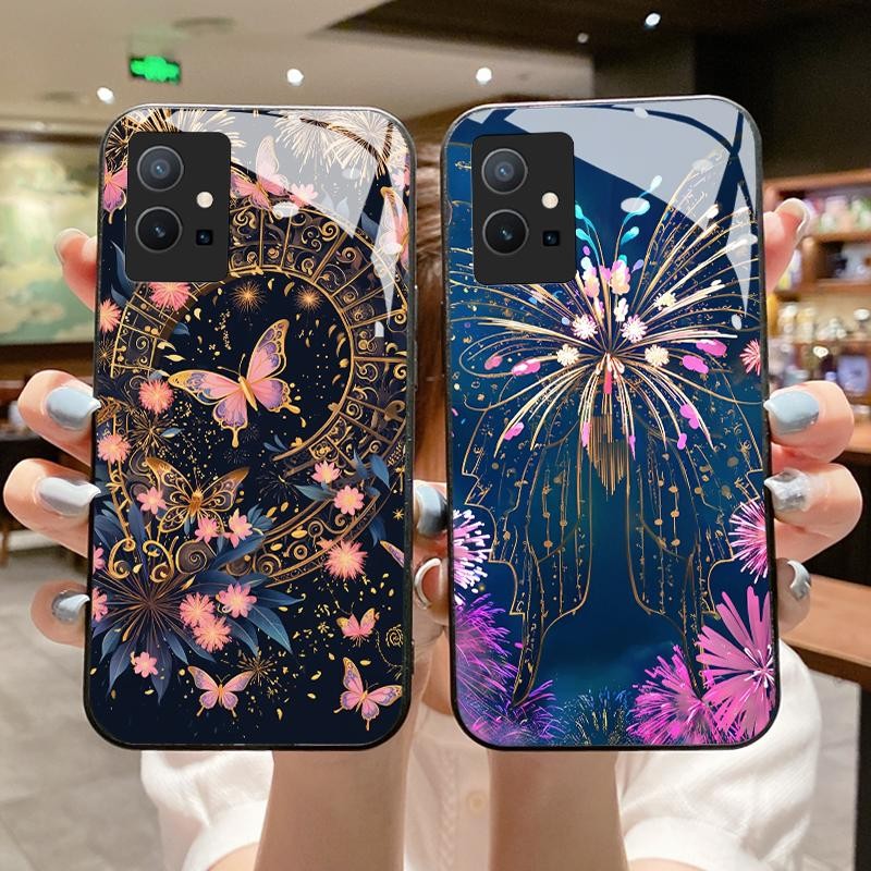 เหมาะสำหรับ VIVO Y75 5G Y75 4G Y75S Y72 Y73 Y76 Y7s Y85 Y89 ป้องกันกรณีโทรศัพท์เลนส์เคส Artistic But