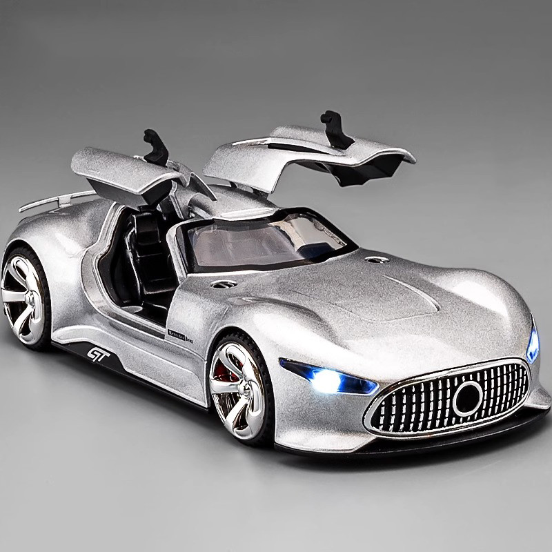 1:32 Mercedes Benz AMG Vision GT Supercar โลหะผสมรถDiecastรุ่นเสียงและแสงของเล่นเด็กของขวัญวันเกิดสําหรับLittle Boy