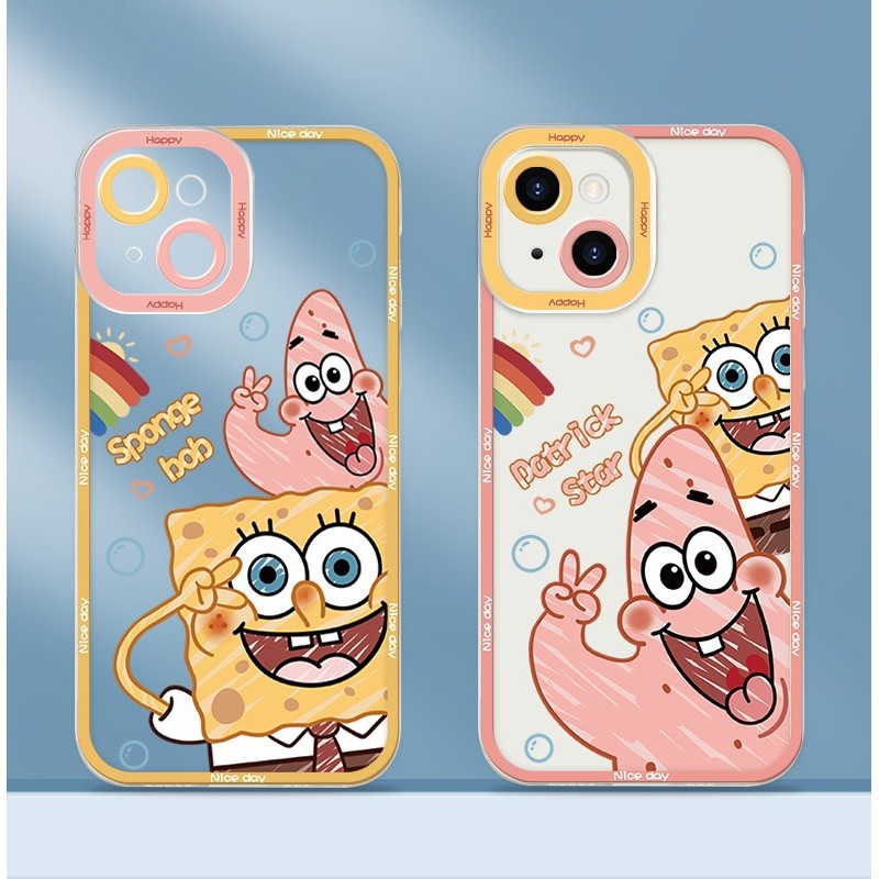 เคสโทรศัพท์สำหรับ iphone16/15/14/13/12pro/PLUS /promax/xs/xr/xsmax/8/7plus SpongeBob รุ่นใหม่การ์ตูนดาราใหญ่