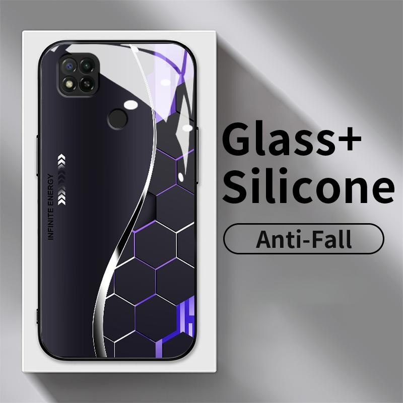 กรณีแก้วสําหรับRedmi 9C NFC 8 9 9A 10 4G 2021 2022 12C A1 5 Plus 6A 7 8A 9 Activ 9 Prime 9AT 9Aกีฬา 