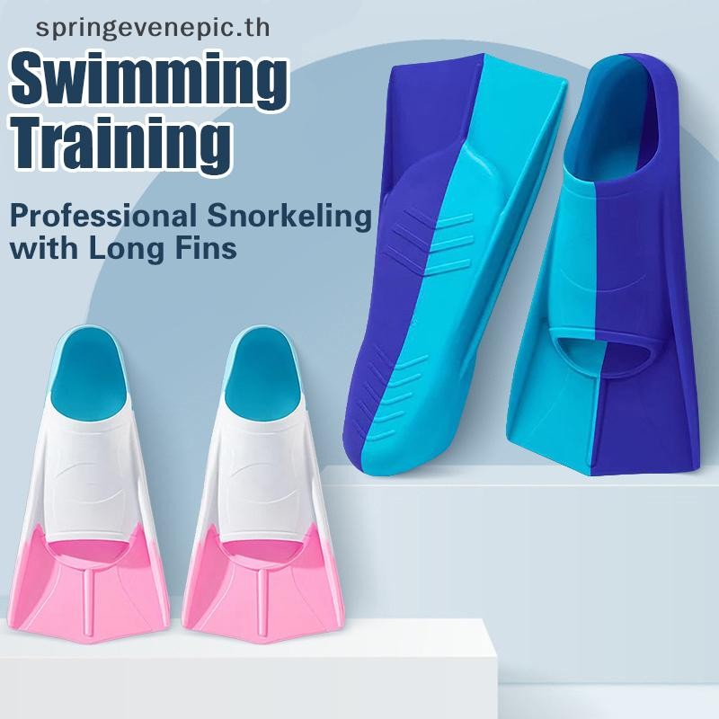 Springevenepic Swimming Training With Fins Wrap Round The Feet Design Freestyle Short Flippers New