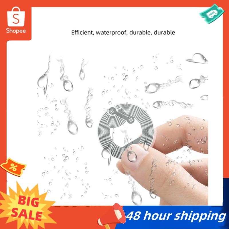 พร้อมสต็อก 100 ชิ้น NFC Ntag213 NFC สติกเกอร์ฉลาก 13.56MHz ISO14443A NTAG 213 สติกเกอร์ Universal Lable สําหรับโทรศัพท์ NFC ทั้งหมดทนทานติดตั้งง่ายใช้งานง่าย