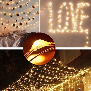SolarLight ไฟโซล่าเซลล์ LED สายไฟหิ่งห้อย กันน้ำ สำหรับตกแต่งคริสต์มาส ปีใหม่ สนามหญ้า งานแต่งงาน