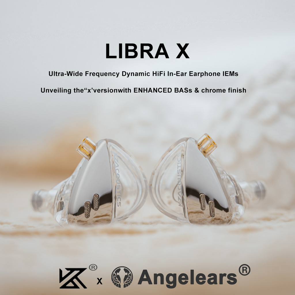 Kz Angelears Libra X หูฟังอินเอียร์ไฮไฟแบบไดนามิกความถี่สูงพิเศษ IEMs Monitor พร้อมสายเปลี่ยนได้ 0.75