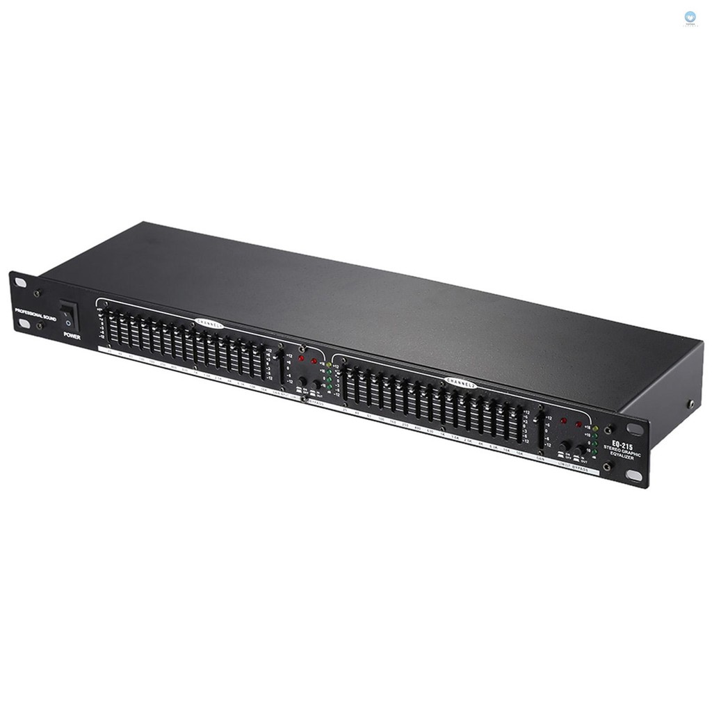 Eq-215 Dual Channel 15-Band Equalizer 1U Rack Mount