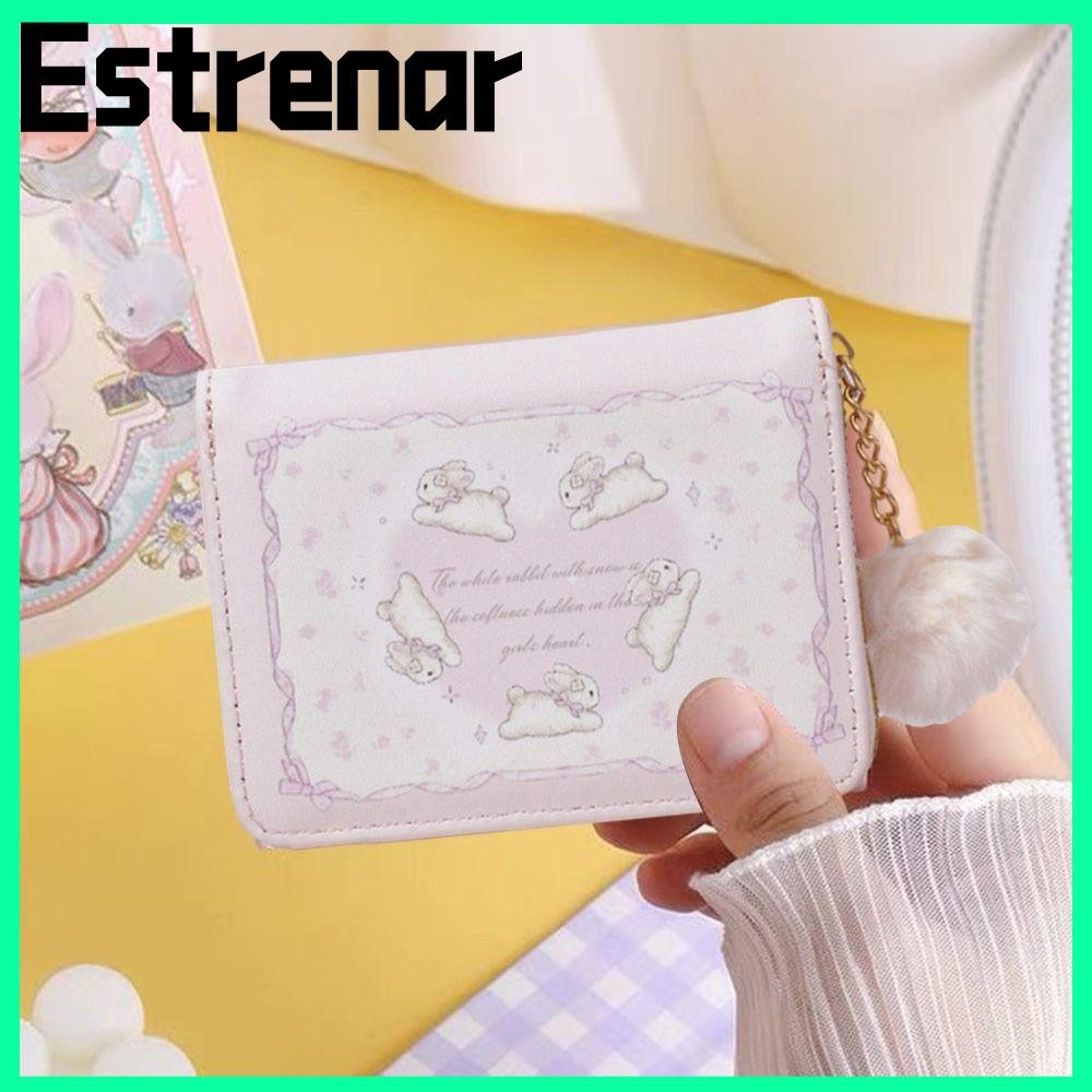 Estrenar บัตรเครดิต Holoder, กระเป๋าใส่เหรียญการ์ตูนกันน้ํา, หนัง PU เปลี่ยนเงิน Organizer Girls