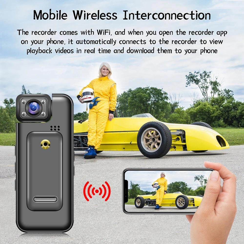 4k HD WiFi มินิกล้องแบบพกพาเครื่องบันทึกวิดีโอดิจิตอลตํารวจ Body Cam อินฟราเรด Night Vision กีฬา DV DVR 1080P กล้องวิดีโอขนาดเล็ก
