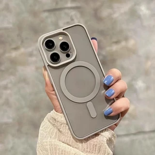 ส่งจากไทย เคส ขอบสี PC ใส สำหรับ ไอโฟน iPhone 17e 16e 16/15/14/13/12/11 Pro Plus Max 15PM 16PM 14PM X Xr Xs Max 045