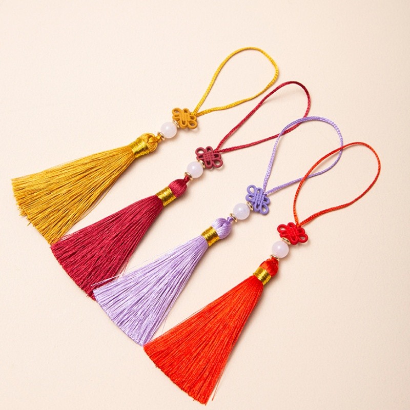 แฟชั่นที่มีสีสันจีนปมพู่แขวนตกแต่งตรุษจีนตกแต่งพู่กระเป๋าจี้