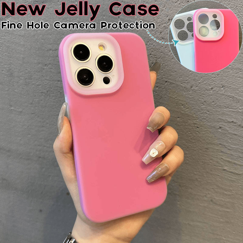 หรูหราซิลิโคนเหลวเยลลี่เคสโทรศัพท์สําหรับ ไอโฟน 16 15 12 11 13 14 มือโปร สูงสุด 14 15 16บวก ปก