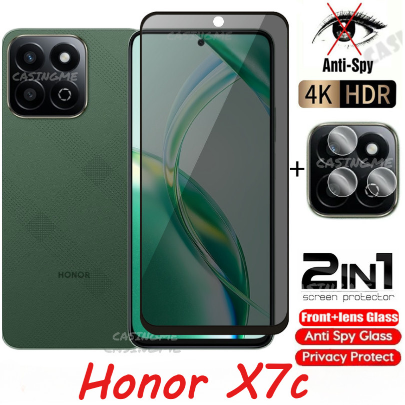 Honor X7C กระจกนิรภัยส่วนตัว Anti-Spy คลุมทั้งหมดปกป้องหน้าจอ Anti Peek ฟิล์มความเป็นส่วนตัวสําหรับ 