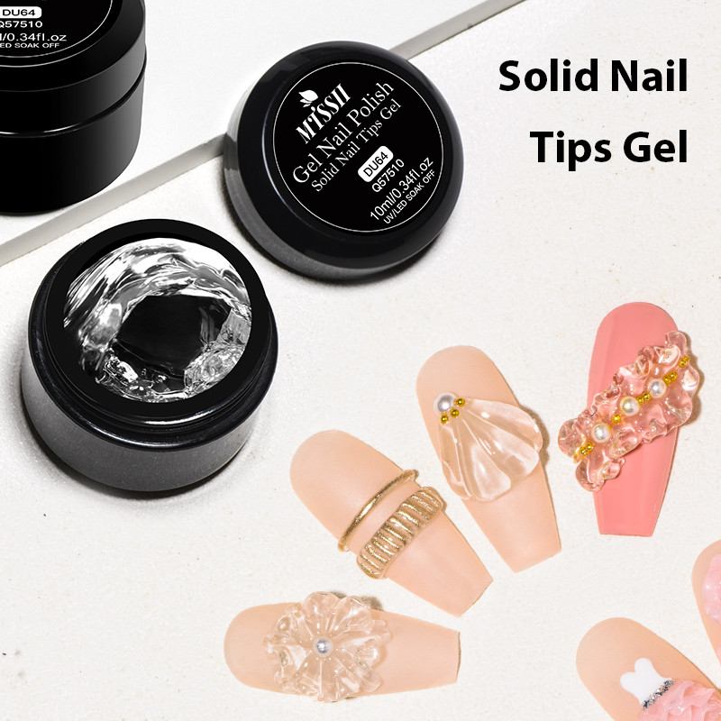 MTSSII Solid Nail Tips Gel อะคริลิคเล็บขยายเจล Clear Extension กาวอเนกประสงค์ UV กาวเจลเจลต่อเล็บ