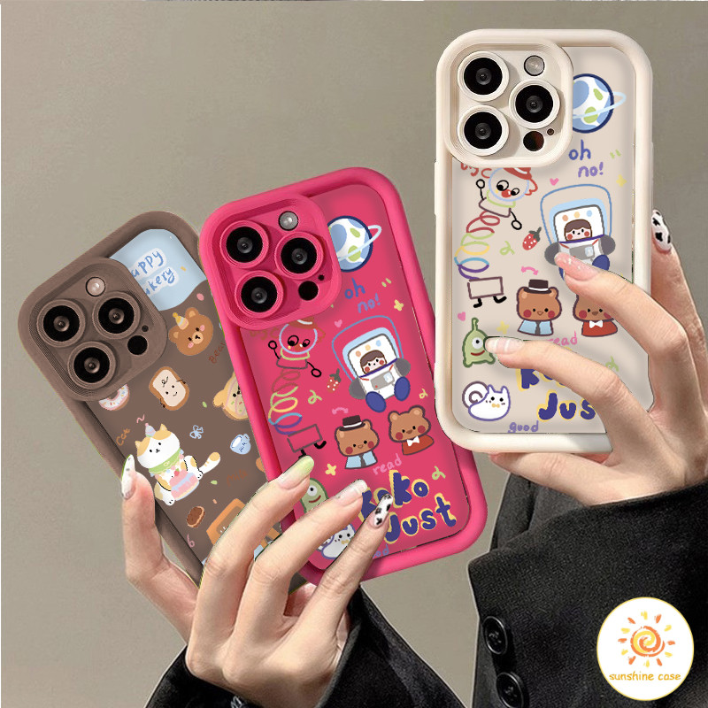 เคสโทรศัพท์มือถือ TPU ลายสัตว์น้อยน่ารัก OPPO A15 A53 A3S A54 A16 A31 A52 A55 A76 A57 A16K A78 เคสโทรศัพท์มือถือออปโป้