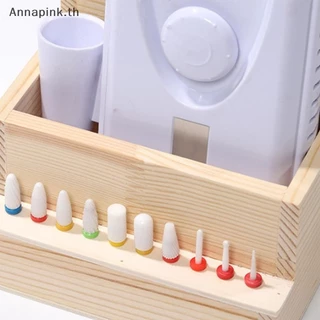Annapink.th 1PC เครื่องเจาะเล็บ Bits ผู้ถือเล็บเครื่องมือกล่องคอนเทนเนอร์ EN