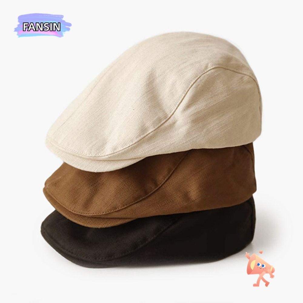 Fansin หมวกเบเรต์, ผ้าฝ้ายจิตรกร Beret หมวกไปข้างหน้า, Breathable สีทึบล้างหมวก