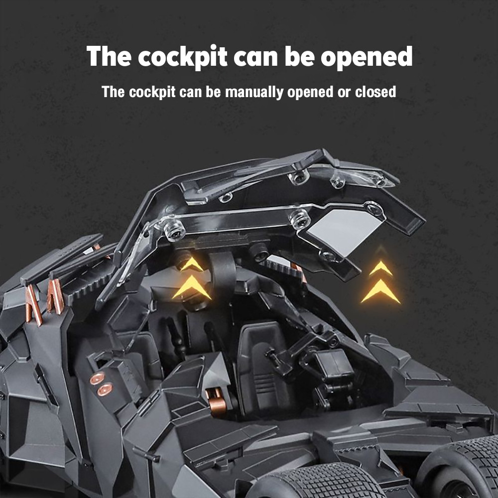 Perfect 1:18 Batmobile The Tumbler สเปรย์รุ่น Diecast รุ่นรถโลหะผสมรถของเล่นคอลเลกชันของขวัญสําหรับเด็กเด็กผู้หญิง ราคา ถูกที่สุด ดีลบีเคเค แกลเลอรีภาพที่ 5