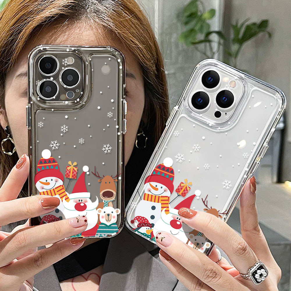 TPU เคสมือถือ For iPhone 11 เคส 13 16 15 14 12 Pro Max 7 8 Plus X XS XR Max SE 13promax 16promax Christmas เคสทรศัพท์