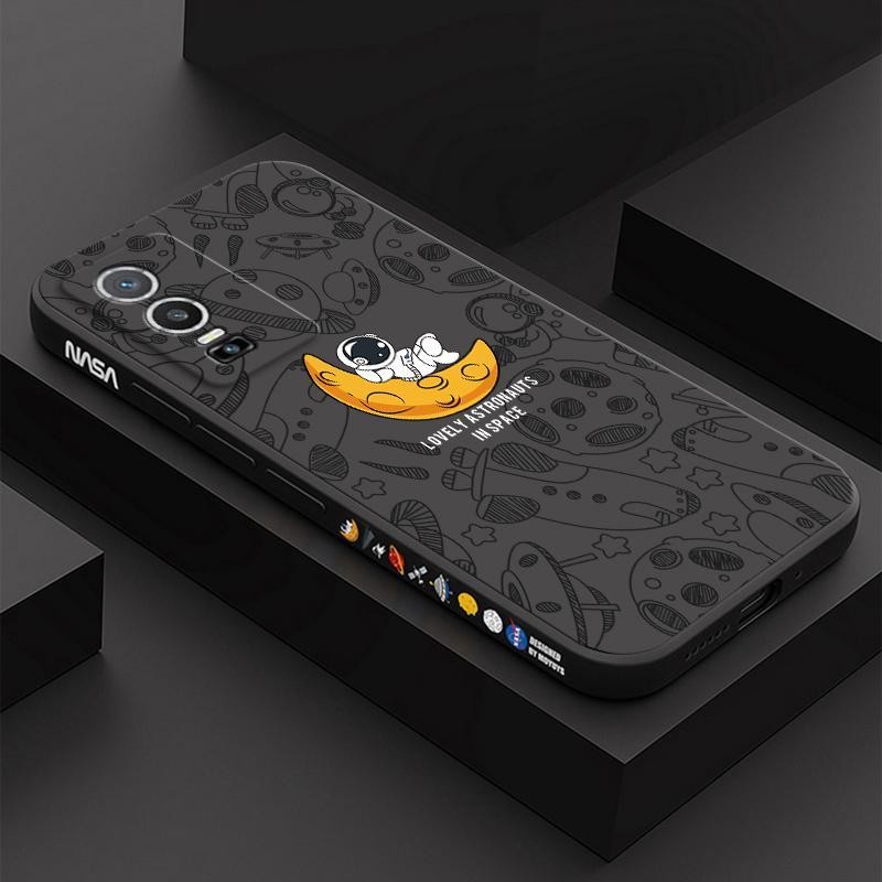 เคส Vivo Y76 5G สีทึบ Vivo Y76 5G ภาพประกอบอวกาศ เคสโทรศัพท์นักบินอวกาศ XTKR