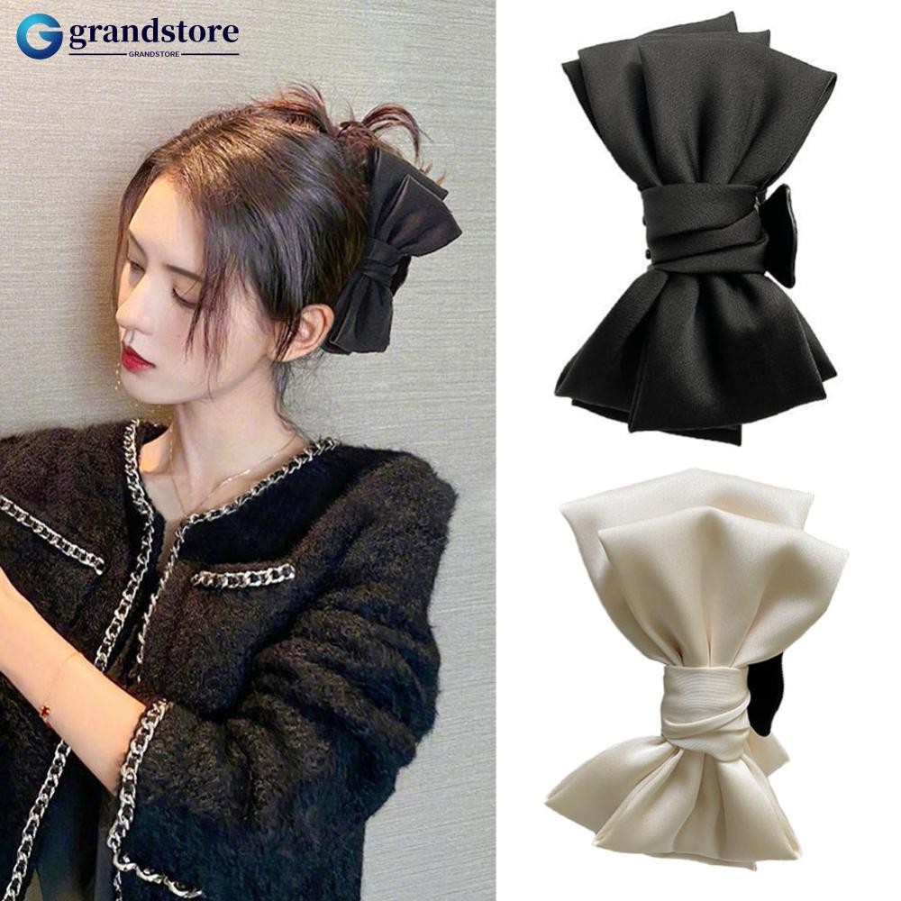 Grandstore สองด้านสามมิติโบว์ Hairpin ผม Claw อารมณ์ที่เรียบง่าย Headwear กิ๊บติดผมเครื่องประดับผมสําหรับผู้หญิง A2O5
