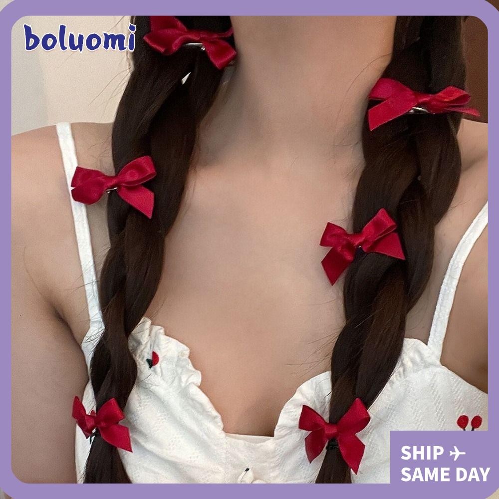 โบลูโอมิ กิ๊บติดผมกุทัณฑ์, ริบบิ้นมินิโบว์กิ๊บ, เครื่องประดับผมเกาหลี หมวก นางฟ้าหวานบางคลิปสาว