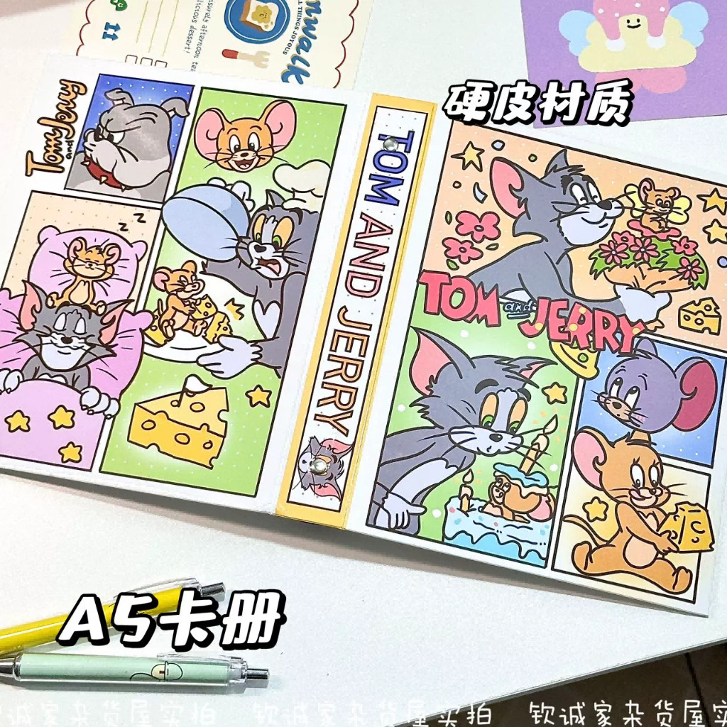 แฟ้มการ์ดสะสม 320 ใบ A5 สำหรับการ์ด Art Toys และการ์ดการ์ตูน แมวและหนู พร้อมช่อง 4, 9, 12 ช่อง กันฝุ่นและรอยขีดข่วน