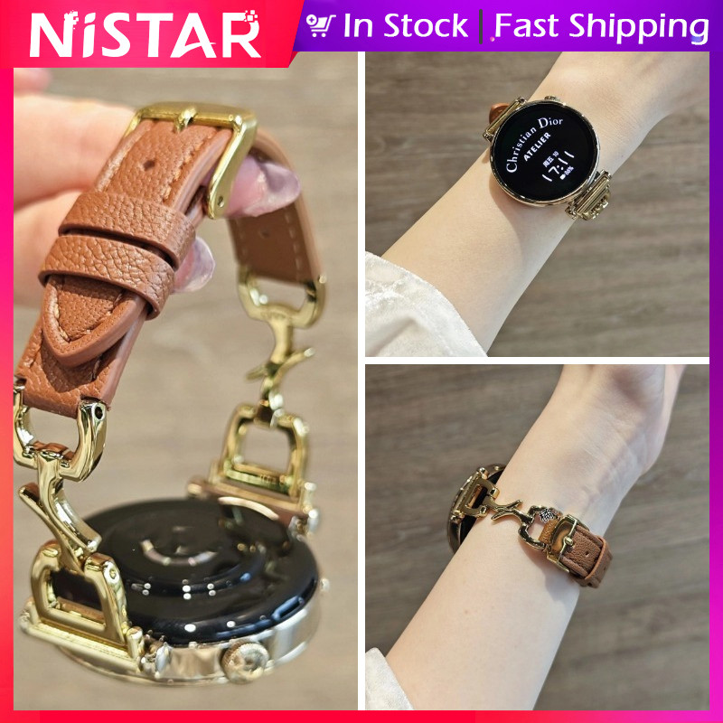 Nistar ของแท้สายหนังโลหะหัวเข็มขัด 18/20/22 มม. สําหรับ HUAWEI GT 6/5/4/3/2 Pro, Galaxy Watch 7/6/5/4/3 48/46/42 มม. Creative หรูหรา