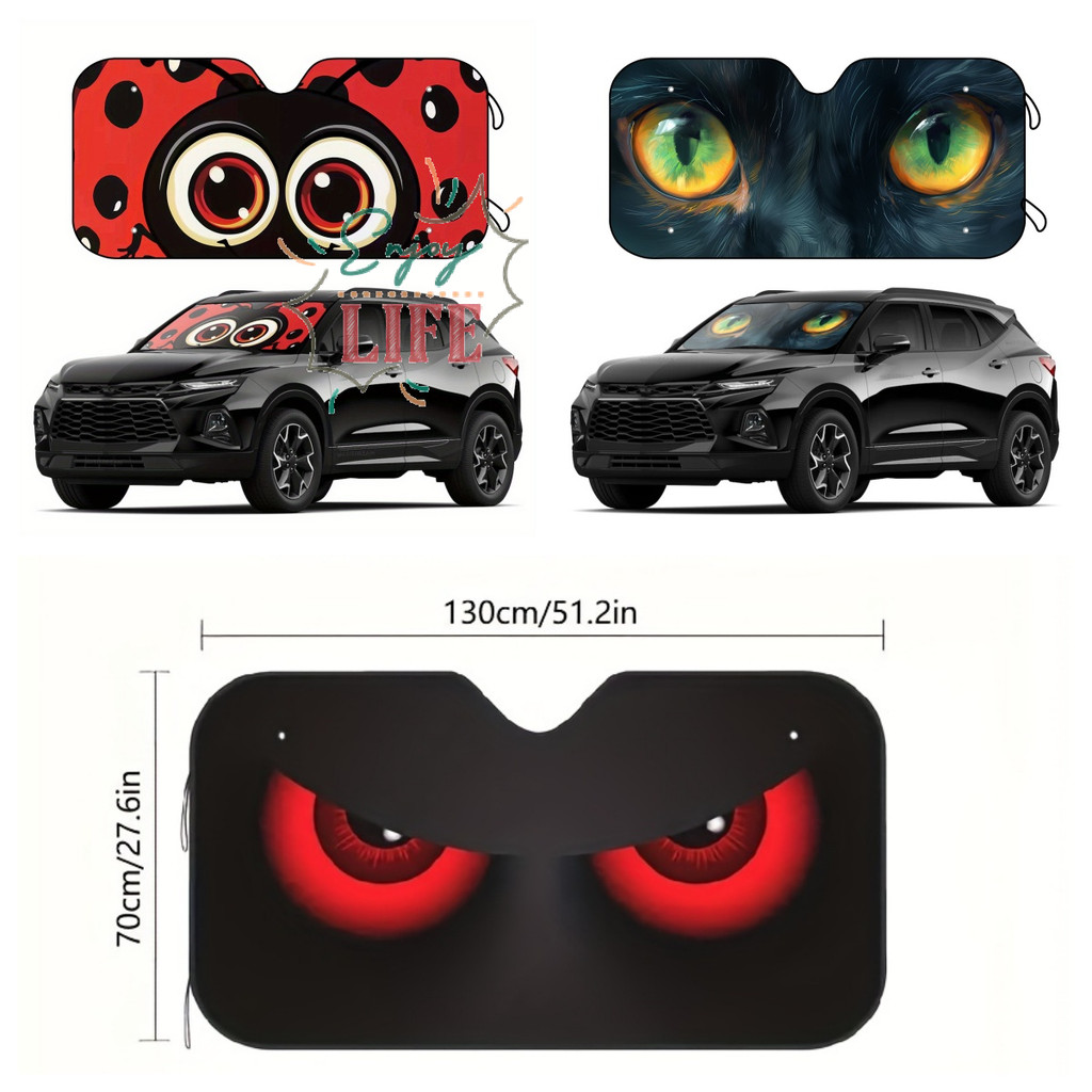 Big Eye Cat Eye ม่านบังแดดหน้ารถยนต์ ลดความร้อน และป้องกันรังสีอัลตราไวโอเลต C118