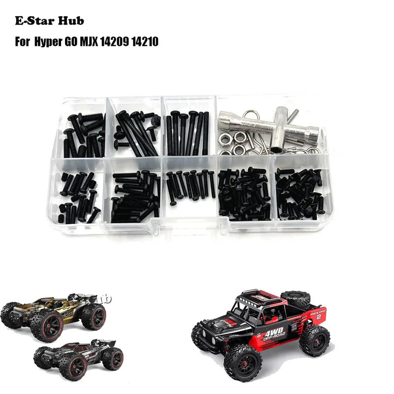 กล่องสกรูดัดแปลง RC รถเชลล์คอลัมน์ความสูงสําหรับ Hyper GO MJX 14209 14210 โลหะอะไหล่อัพเกรด