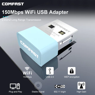 Comfast ตัวรับสัญญาณ Wifi รองรับขายส่ง RTL8188GU ชิปไร้สาย LAN Ethernet Wi-Fi Dongle CF-WU816N