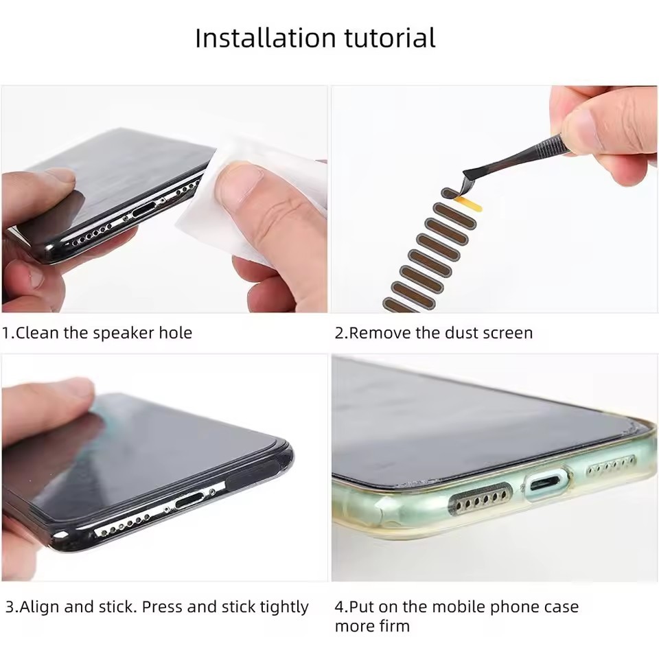 1/2ชิ้นสากลโทรศัพท์ลําโพงกันฝุ่นตาข่ายสติกเกอร์,นาโนฟิล์มกันน้ํา4*4มิลลิเมตรป้องกันฝุ่นยามสําหรับกรณีโทรศัพท์ทั้งหมด,8.6เซนติเมตรเส้นใยนุ - รูปที่ 7