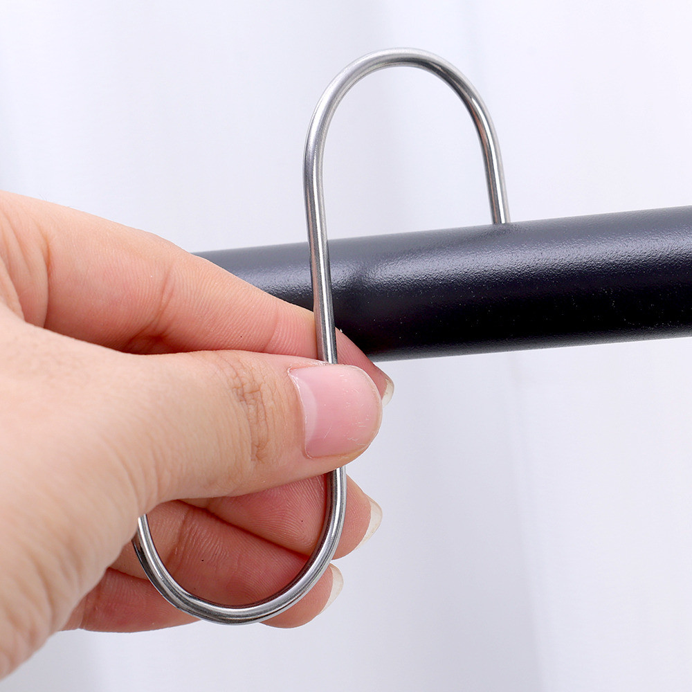 ตะขอรูปตัว S อเนกประสงค์สําหรับเก็บของในบ้าน | ตะขอแขวนสแตนเลส 10 ชิ้น, ตะขอสําหรับงานหนักสําหรับห้องน้ํา/ตู้เสื้อผ้า/ซูเปอร์มาร์เก็ต, พื้นผิวเรียบป้องกันรอยขีดข่วน