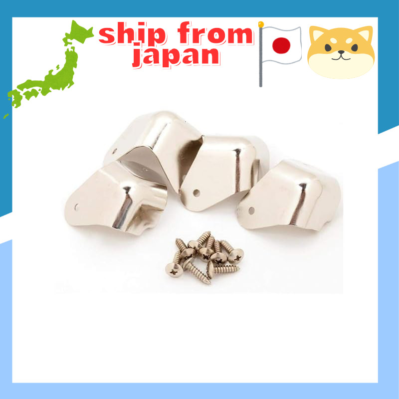 Fender Parts Pure Vintage 2-Screw Mount Amplifier Corners, (4), Nickel