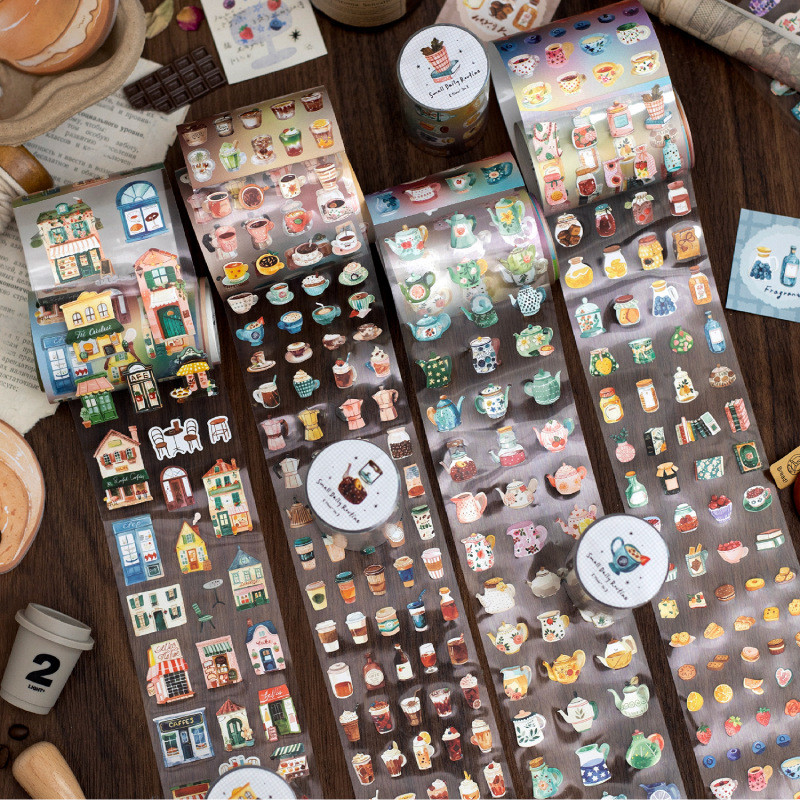 Yanji Die Cut Tape Small Daily Series Light Retro Daily Life วัสดุคู่มือตกแต่งภูมิทัศน์ Collage